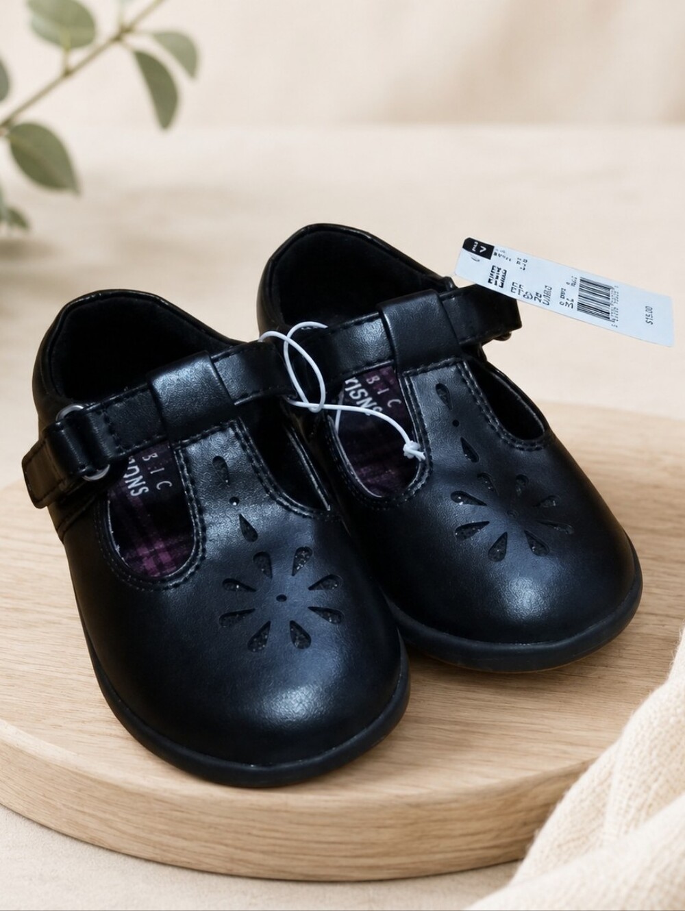 Size 7 little basic edition black dress shoes NEW TAGS STILL ON